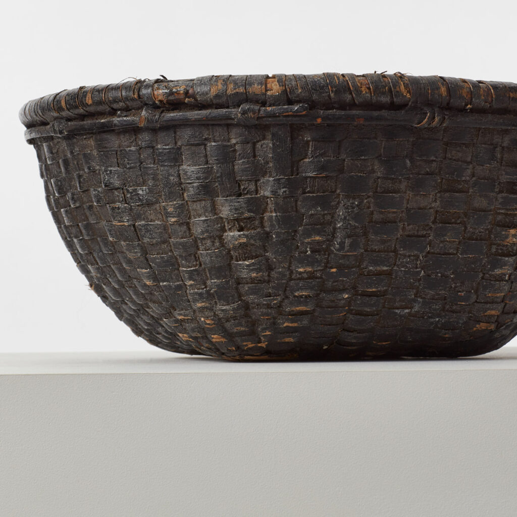 Japanese vintage handwoven grain basket