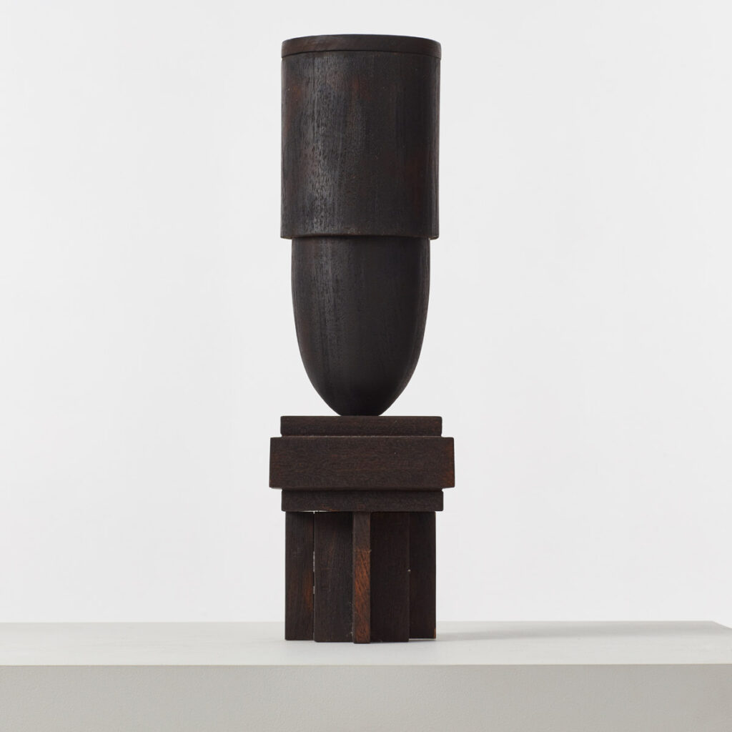 Wooden contemporary vase