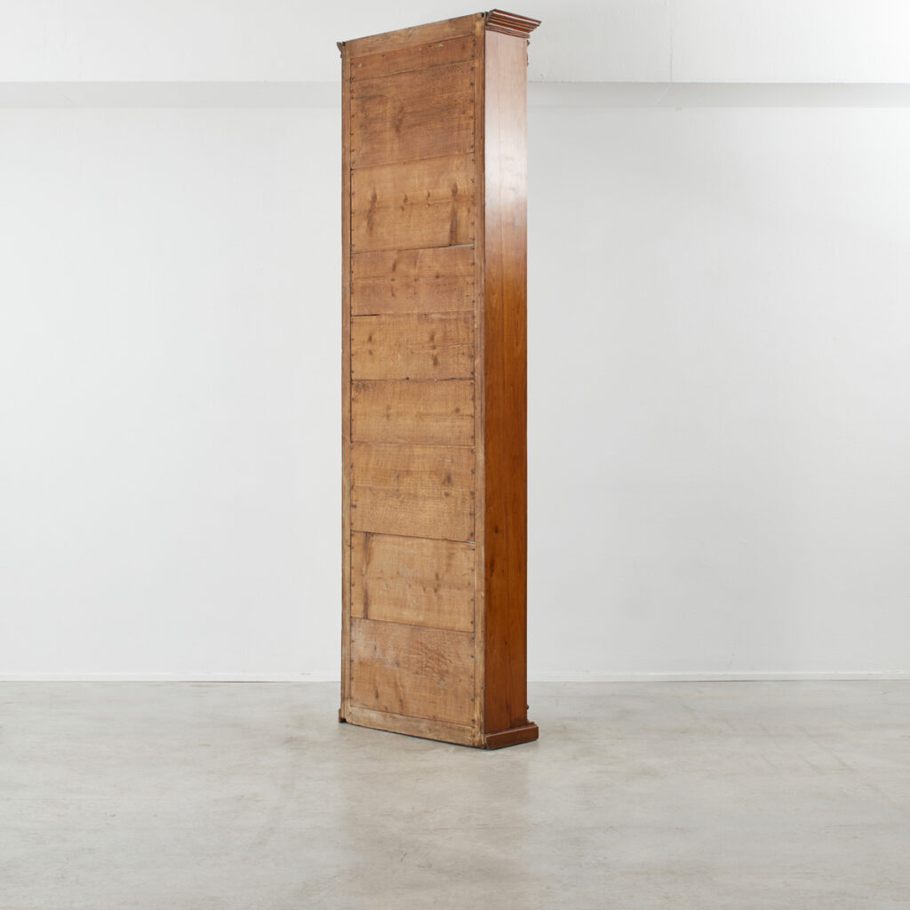 Antique wooden column bookcase (wide)