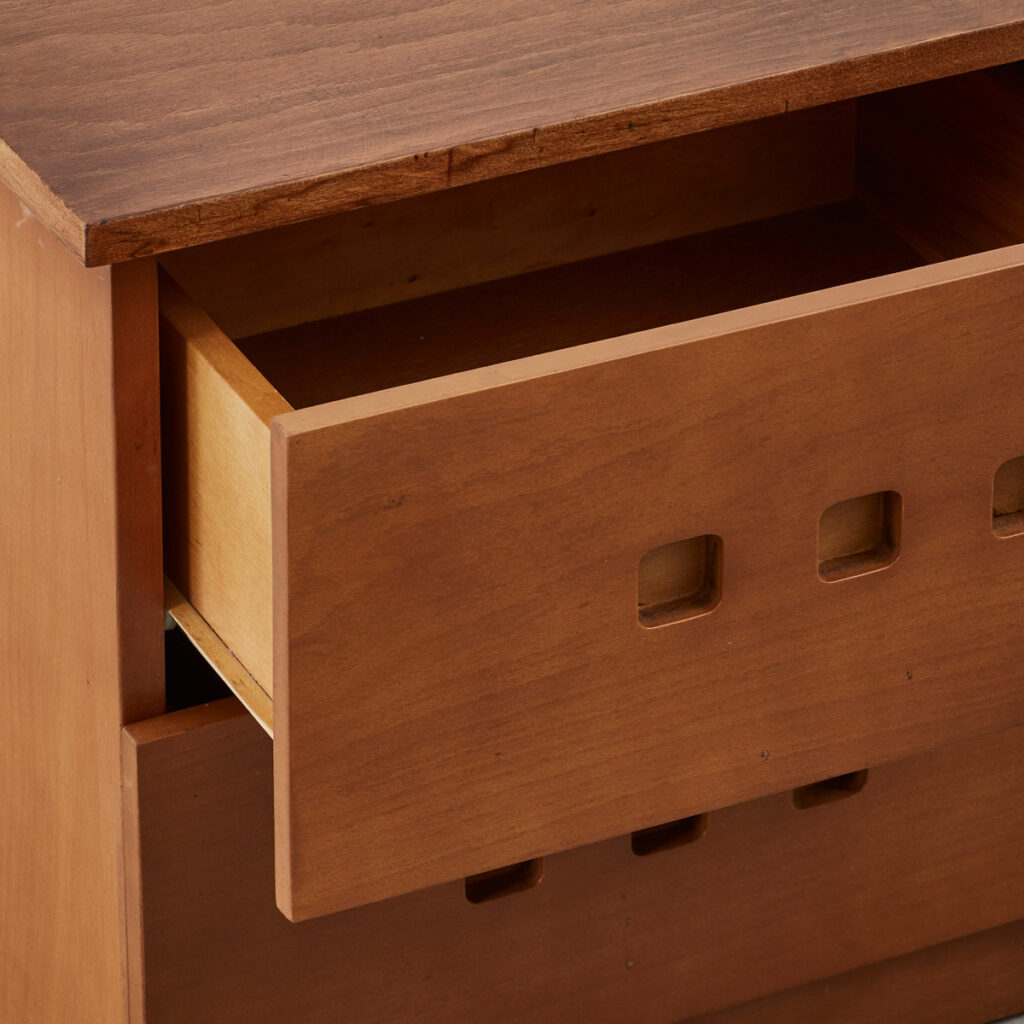 Vintage teak bedside table drawers