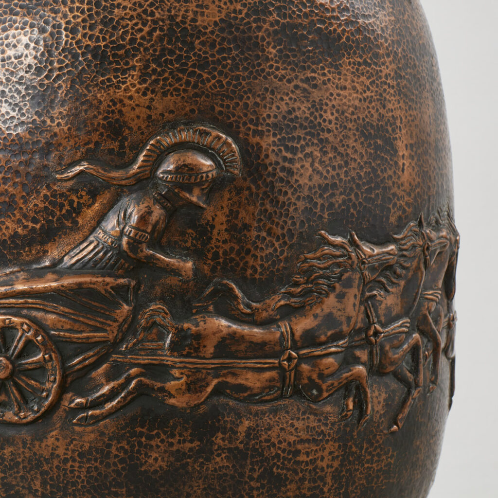 Angelo Bragalini large vase in copper