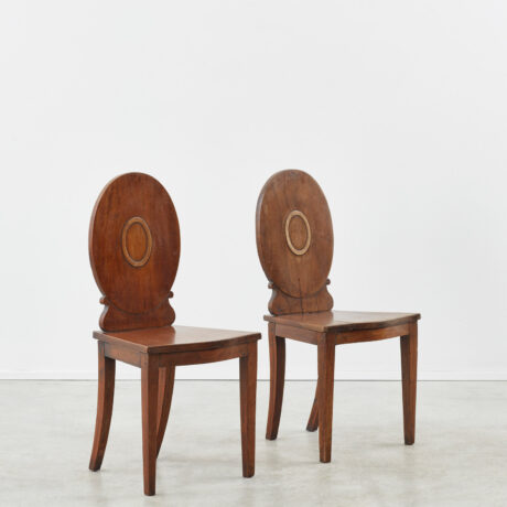 Pair of Regency hall chairs