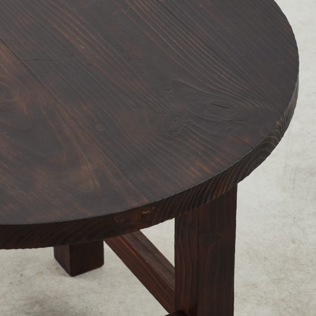 Modernist low side table in charred cedar
