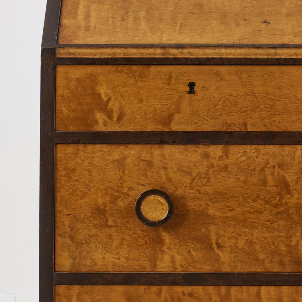 Burr wood writing desk