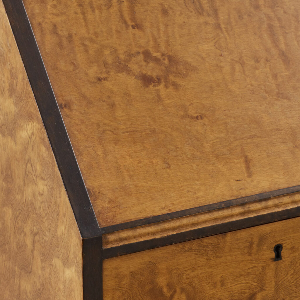 Burr wood writing desk