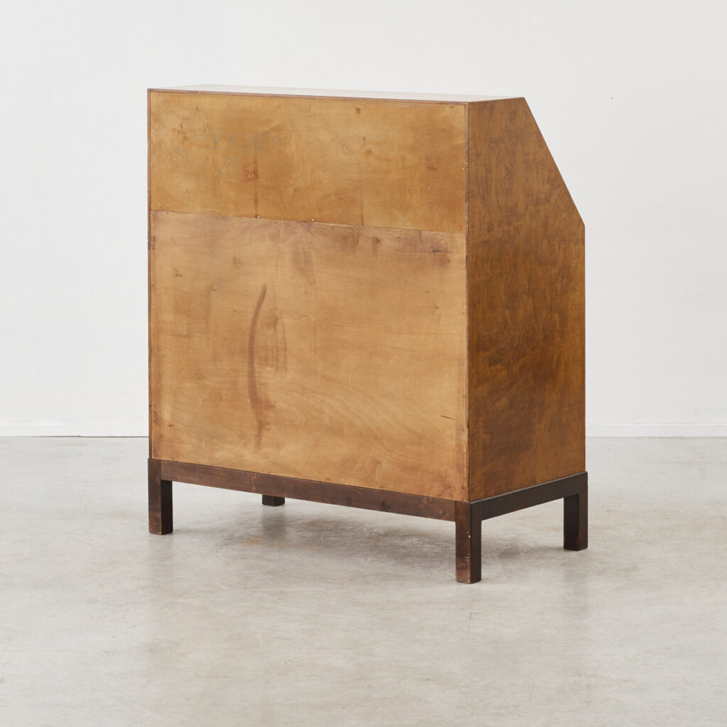 Burr wood writing desk