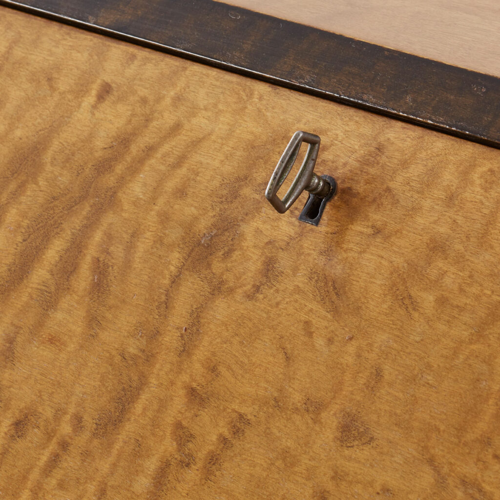 Burr wood writing desk