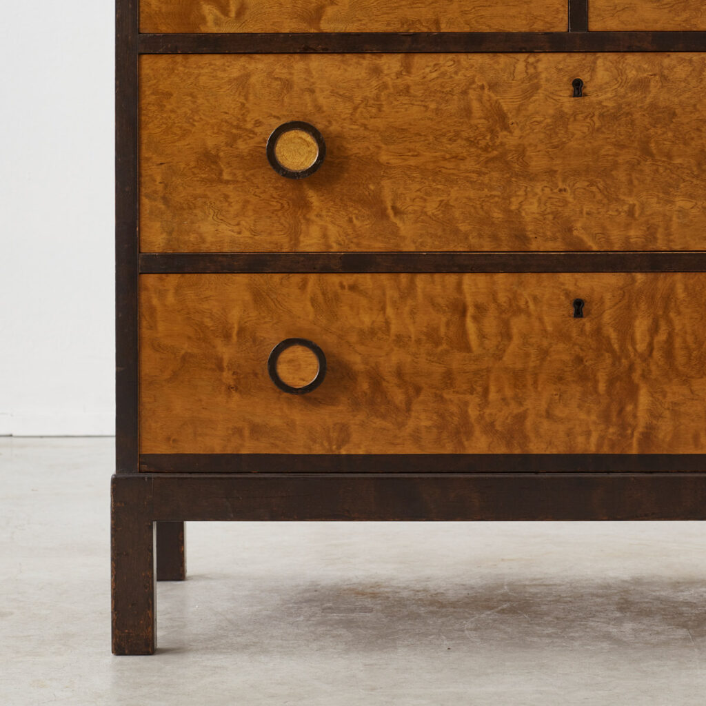 Burr wood writing desk