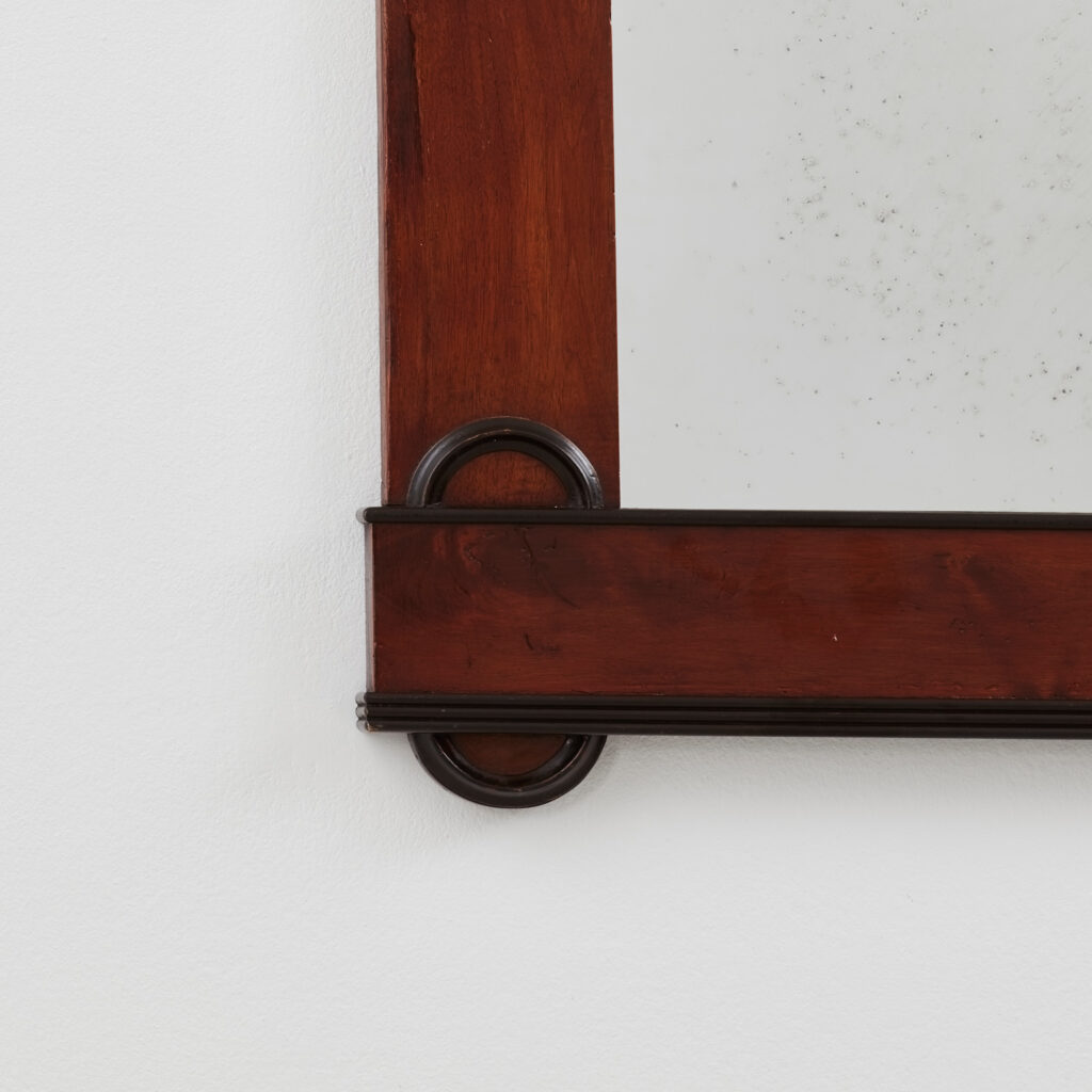 Large Biedermeier arched mirror