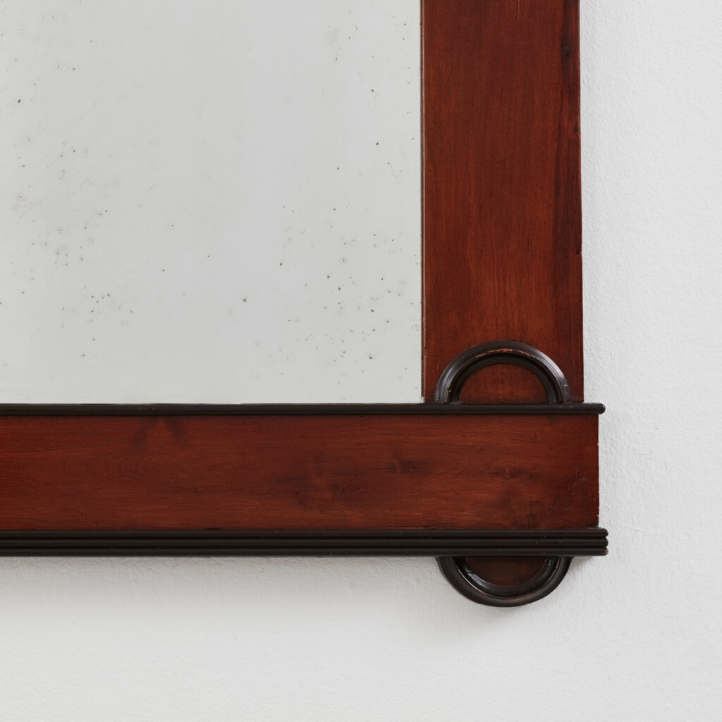 Large Biedermeier arched mirror