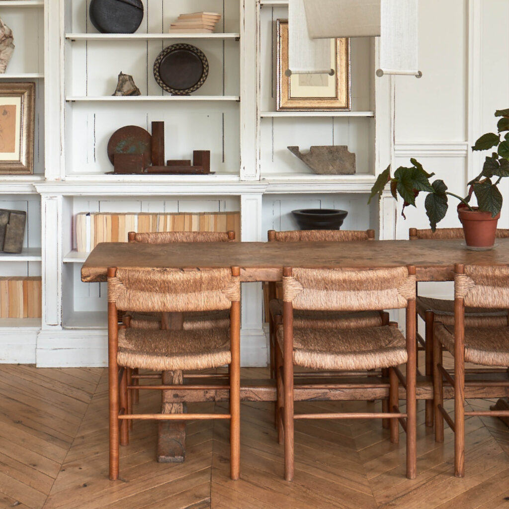 Six Charlotte Perriand Dordogne chairs