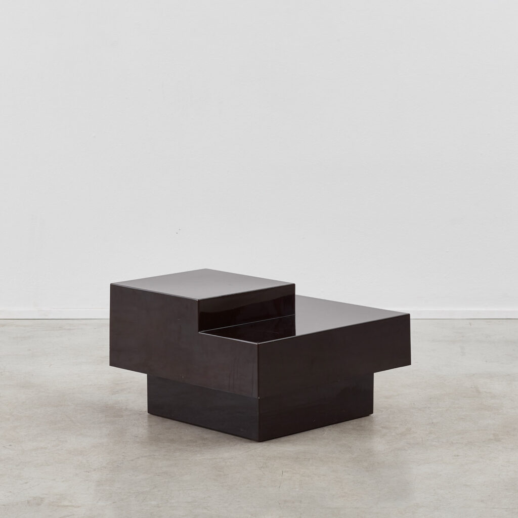 Pair of side tables in dark brown bakelite