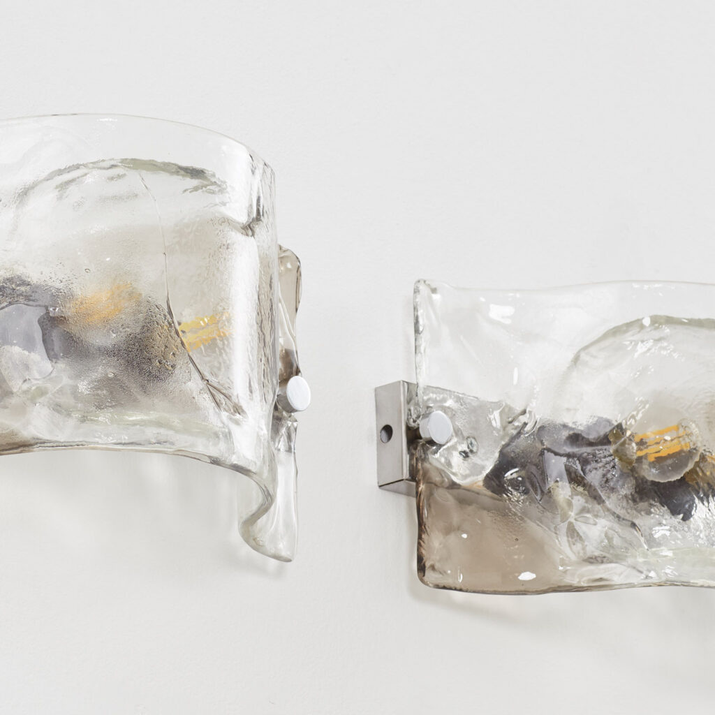 Carlo Nason Pair of Murano glass wall lamps