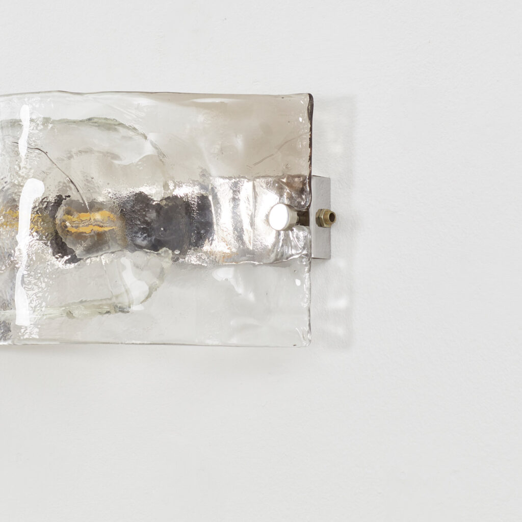 Carlo Nason Pair of Murano glass wall lamps