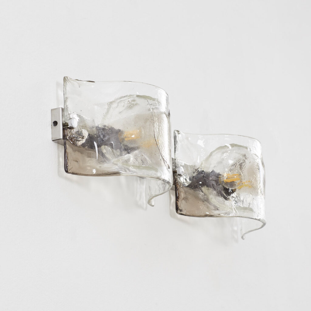 Carlo Nason Pair of Murano glass wall lamps