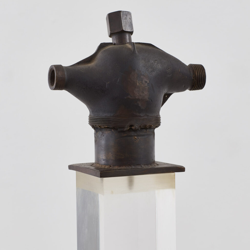 Liana Vassalou bronze and acrylic sculpture