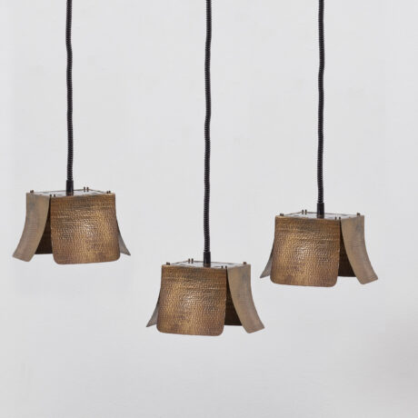 Tommaso Barbi attr. hammered ceiling lamps