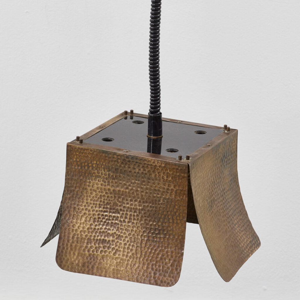 Tommaso Barbi attr. hammered ceiling lamps