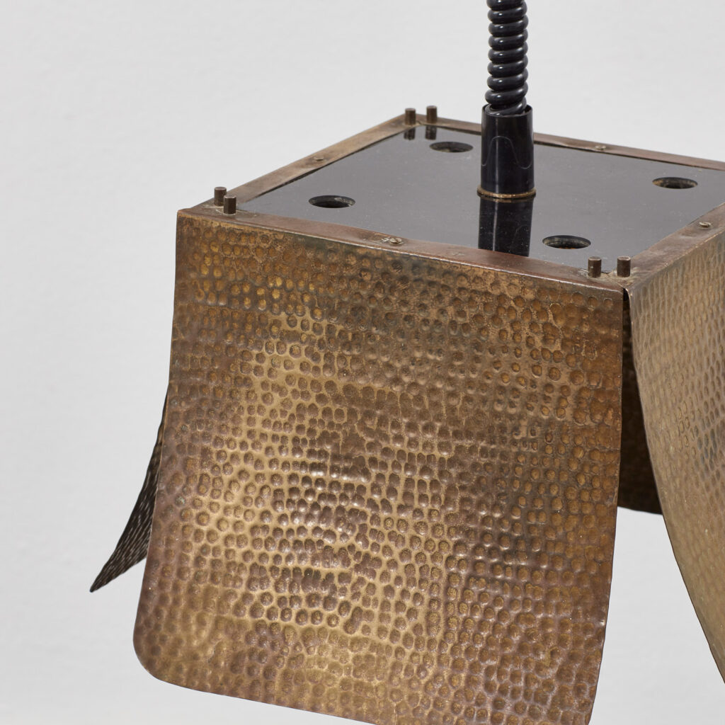 Tommaso Barbi attr. hammered ceiling lamps
