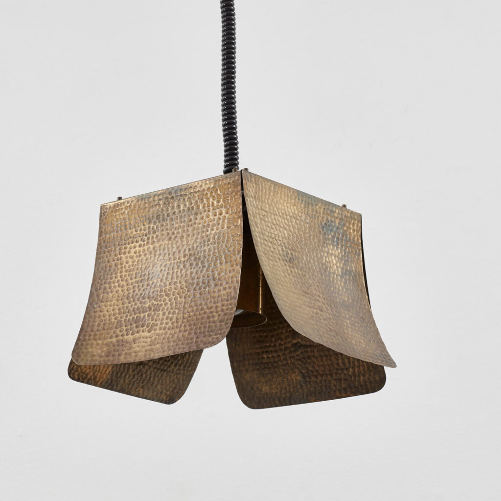 Tommaso Barbi attr. hammered ceiling lamps
