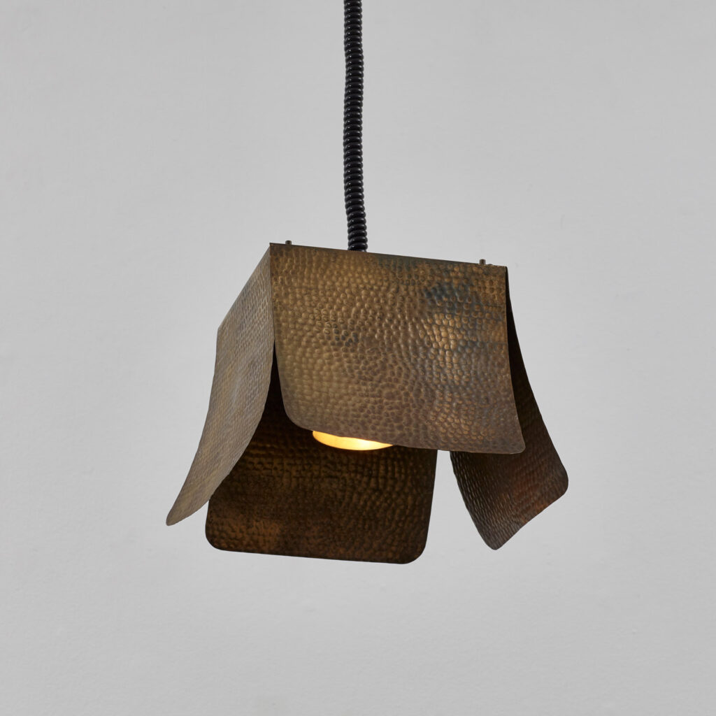 Tommaso Barbi attr. hammered ceiling lamps
