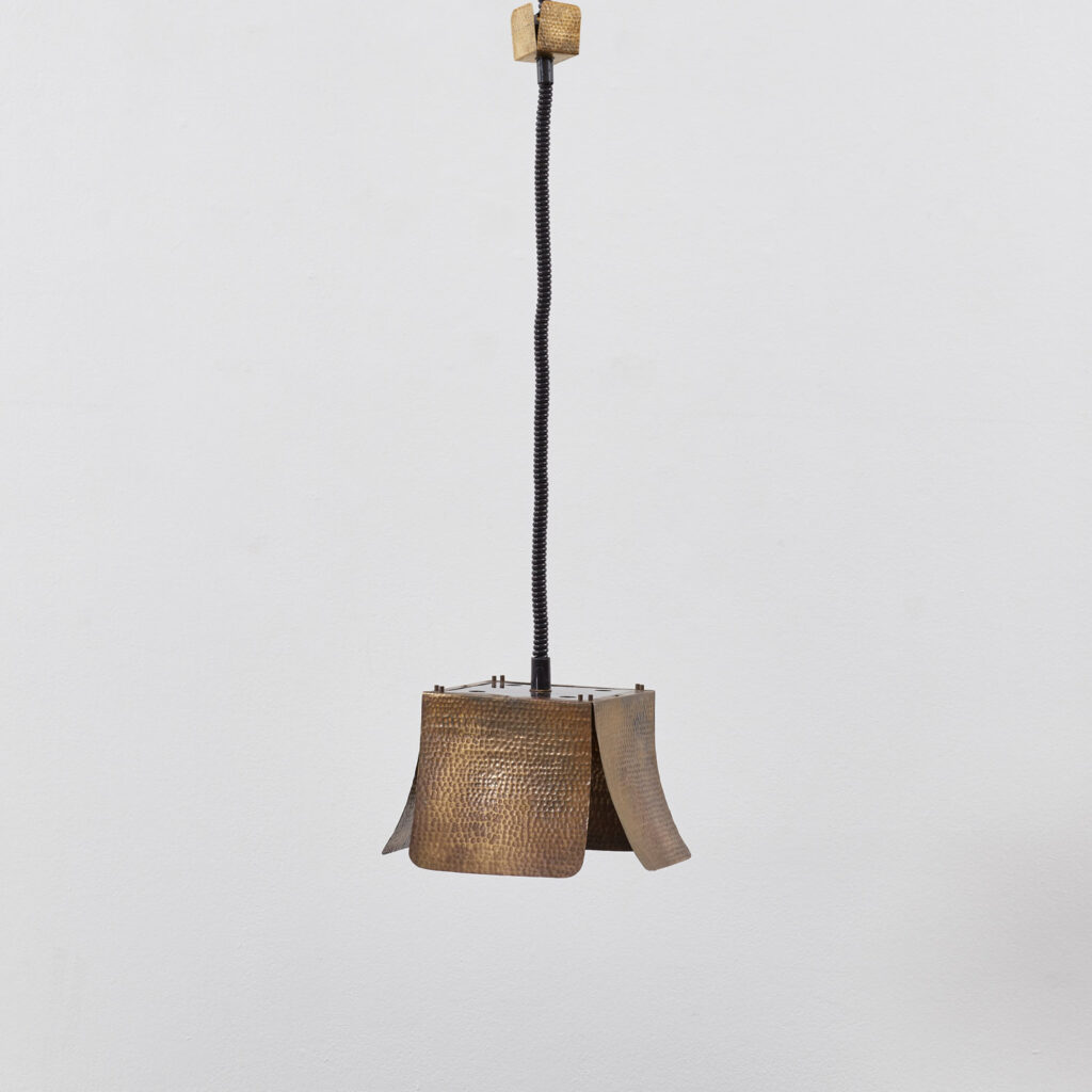 Tommaso Barbi attr. hammered ceiling lamps