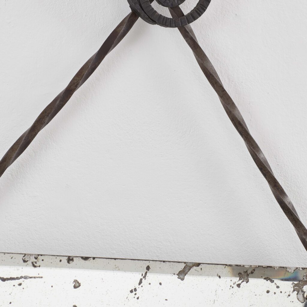 Denand signed wrought iron mirror