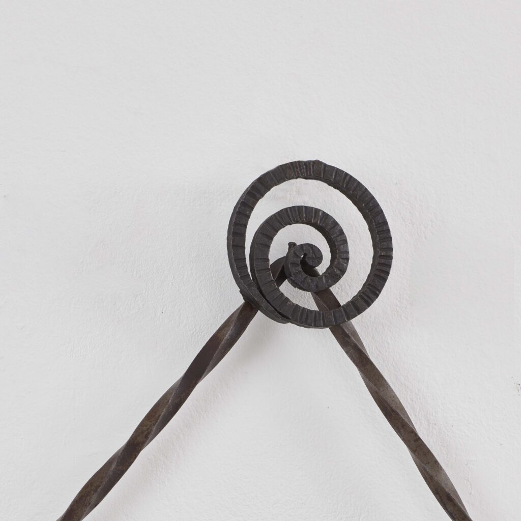 Denand signed wrought iron mirror