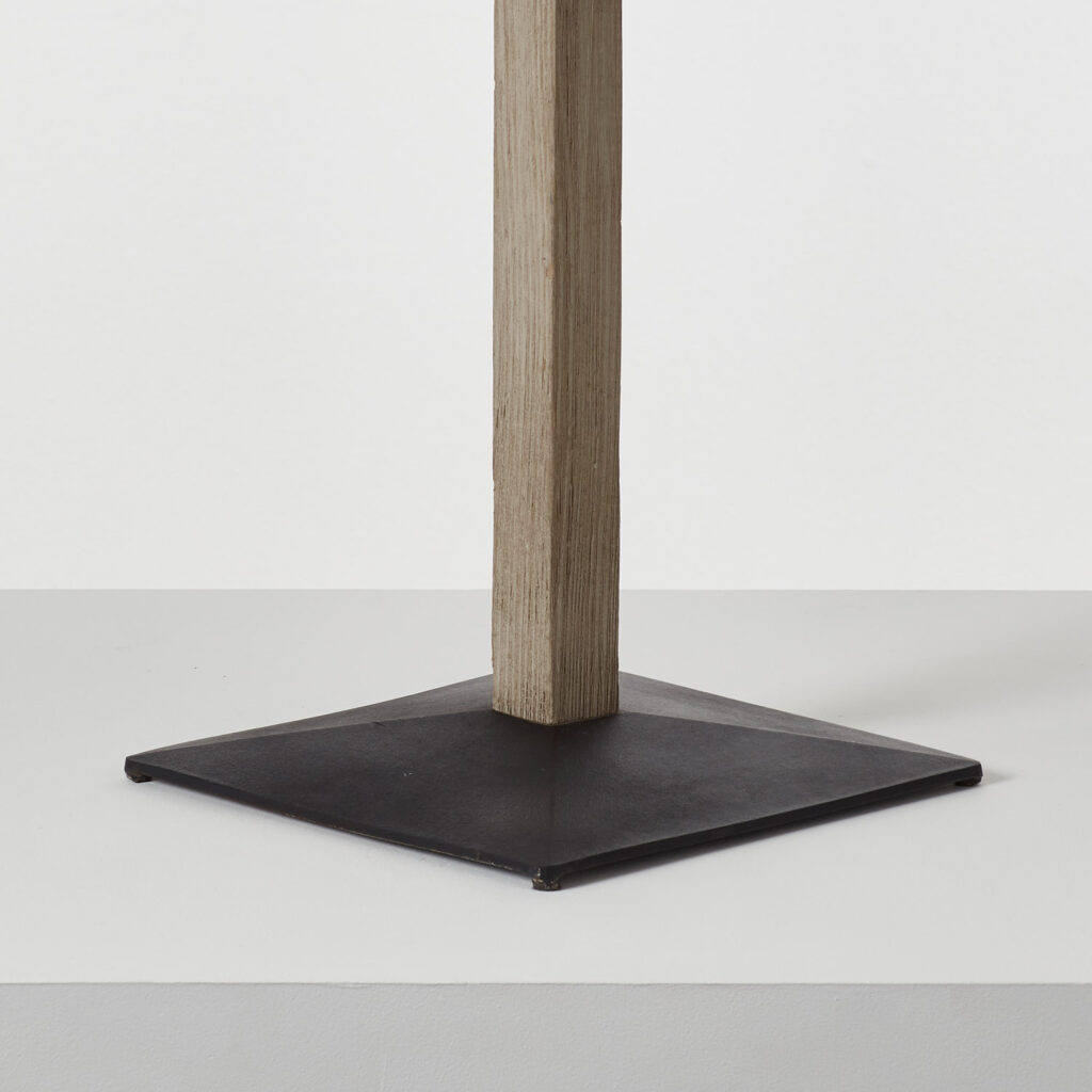 Pair of wicker, wood and metal table lamps