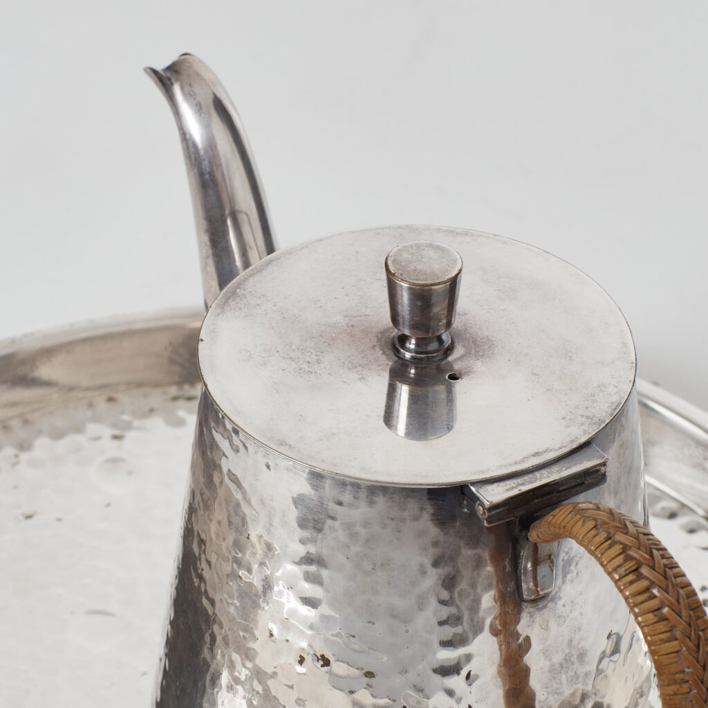 Viennese Secession silver-plated tea set