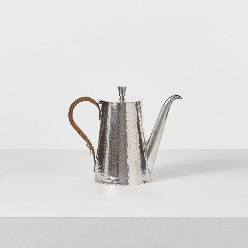 Viennese Secession silver-plated tea set