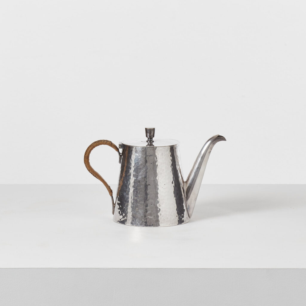 Viennese Secession silver-plated tea set