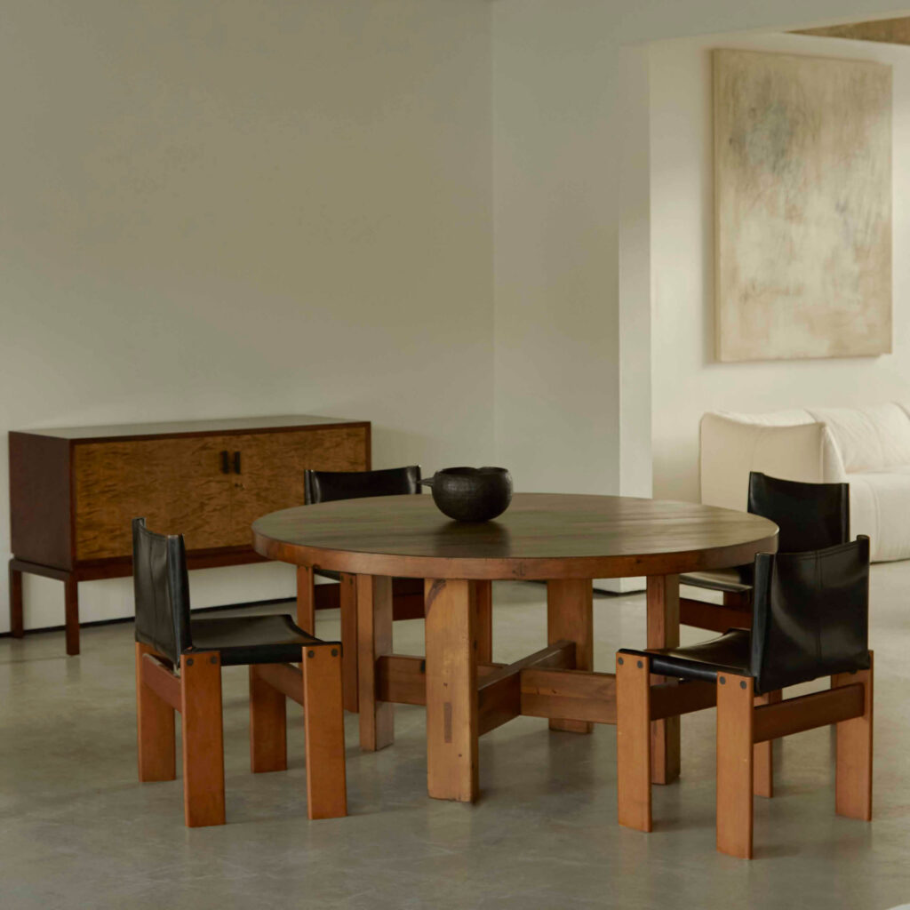 Six Afra & Tobia Scarpa Monk chairs