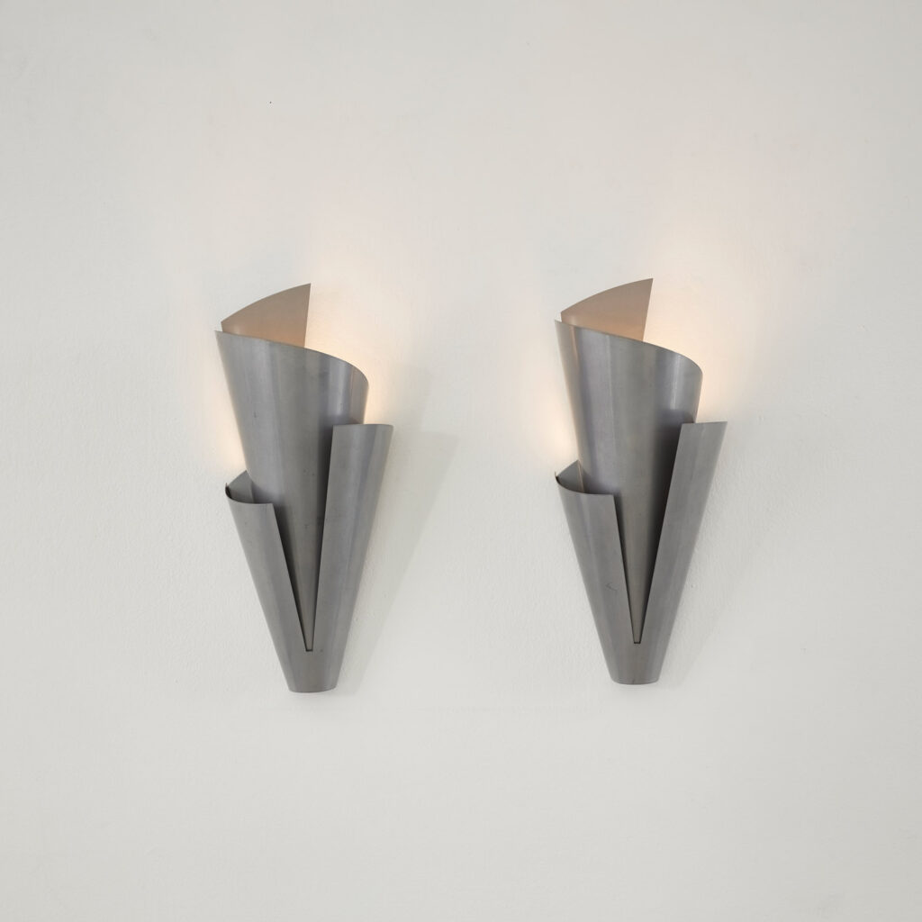 Ron Rezek enamelled steel wall sconces