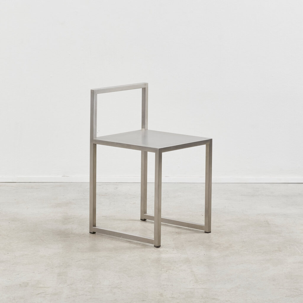 Philipp Plein chair in brushed steel