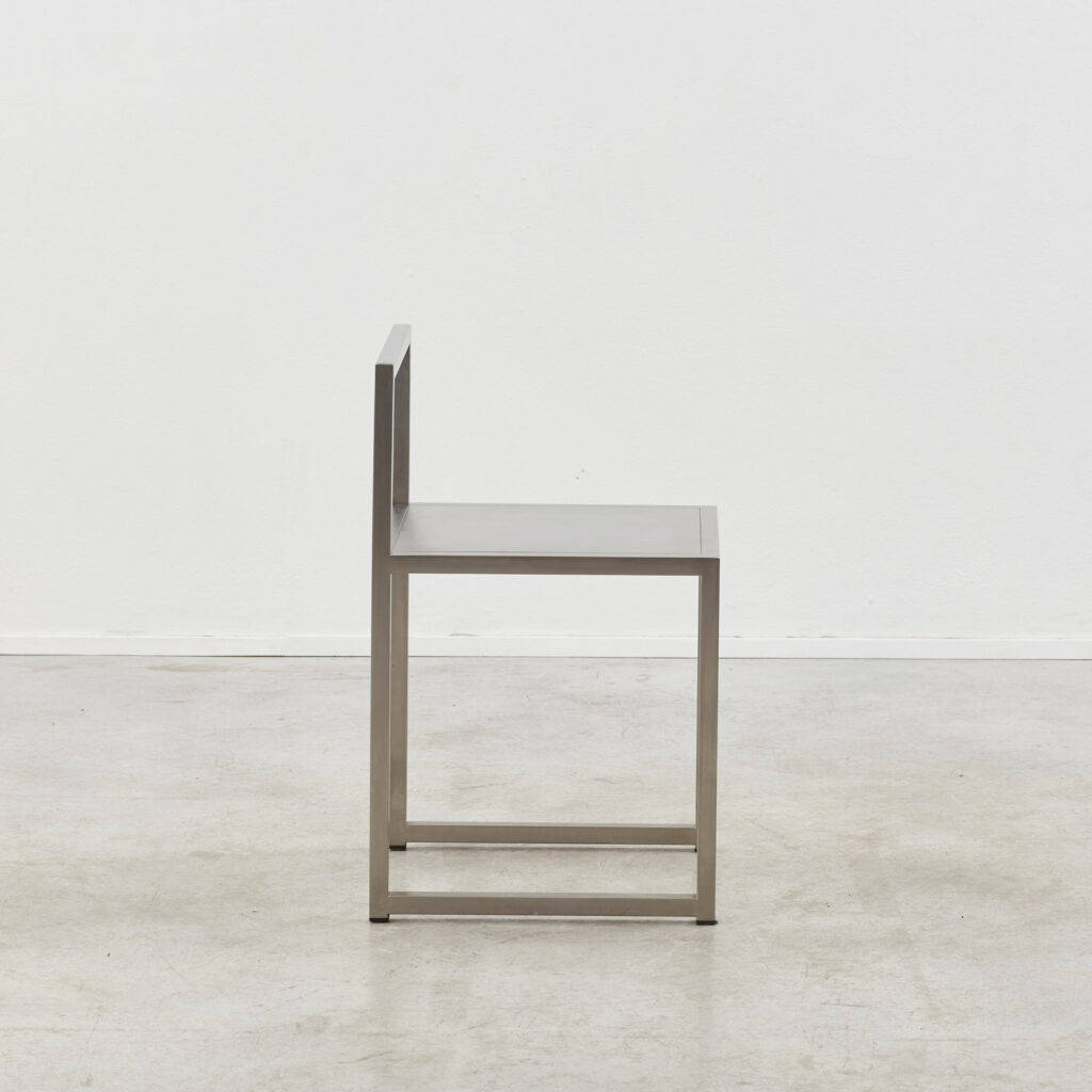 Philipp Plein chair in brushed steel