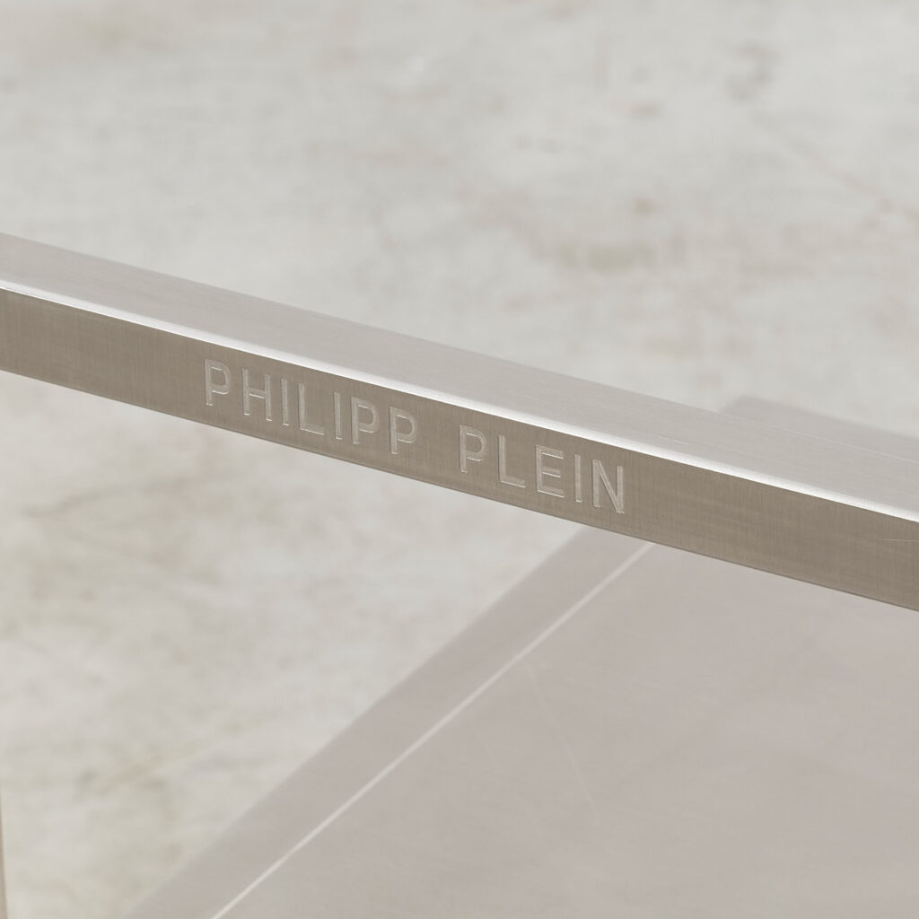 Philipp Plein chair in brushed steel