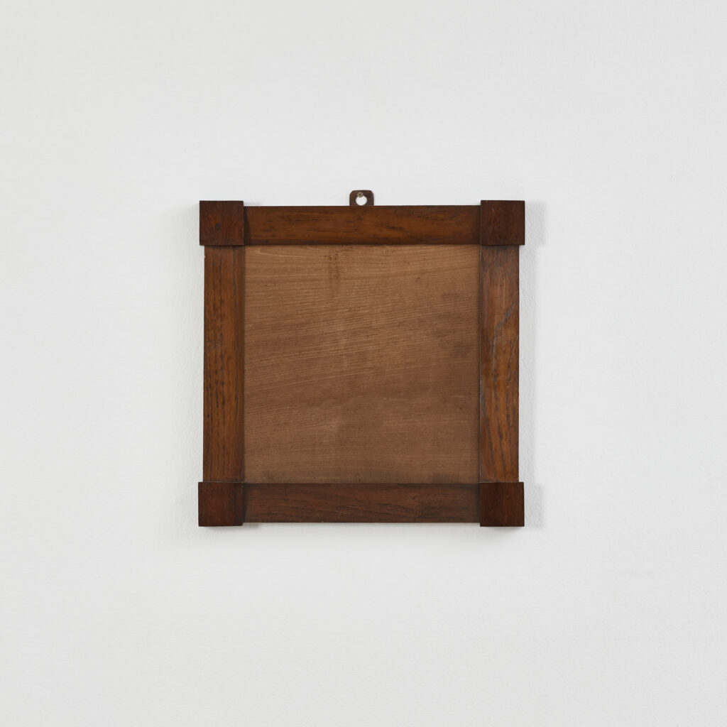 Pair of square walnut veneer frames