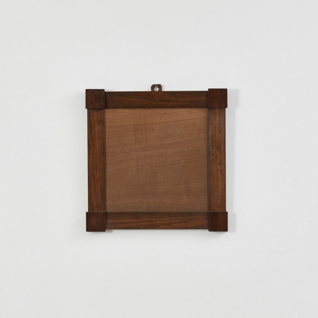 Pair of square walnut veneer frames