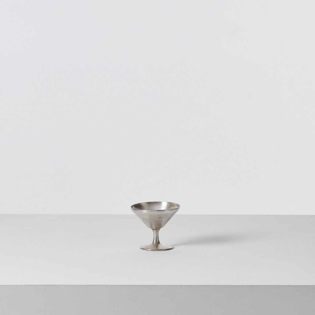 Gio Ponti six silver-plated cups