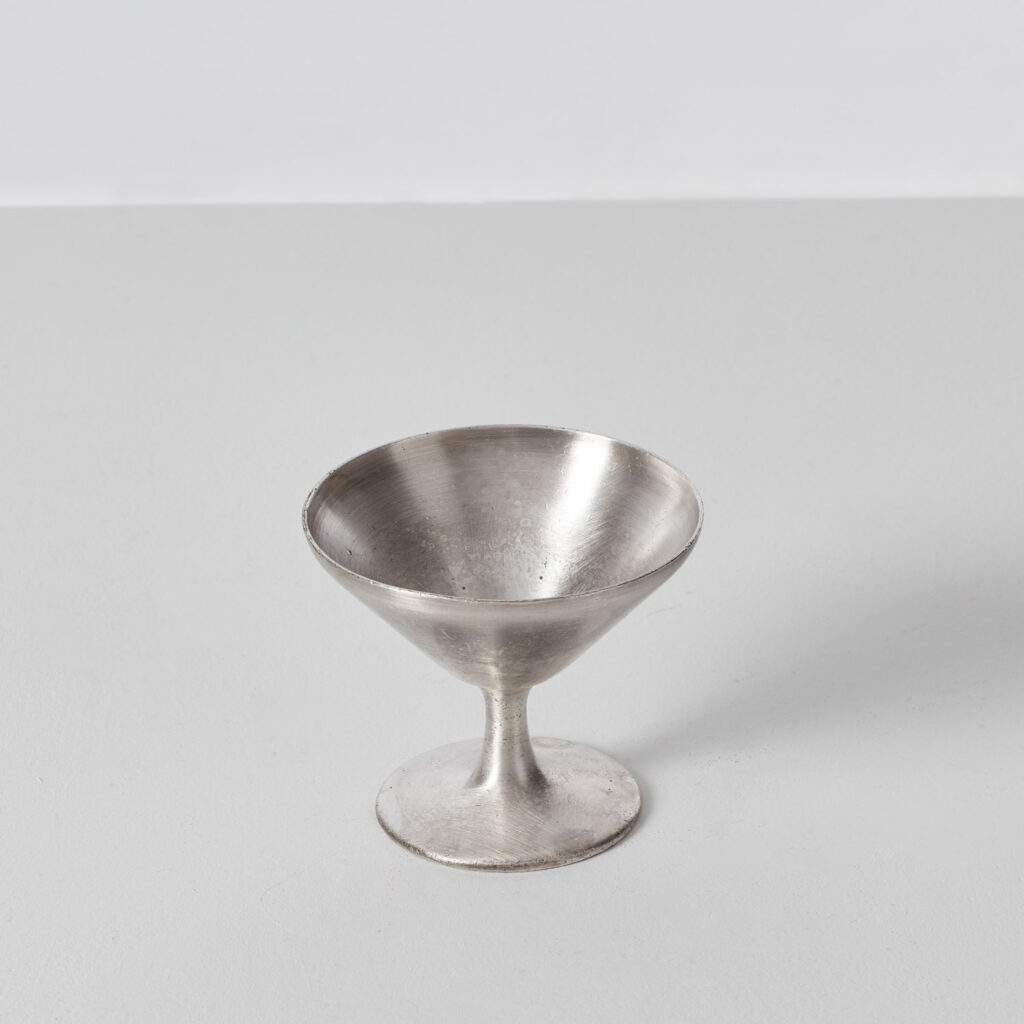 Gio Ponti six silver-plated cups