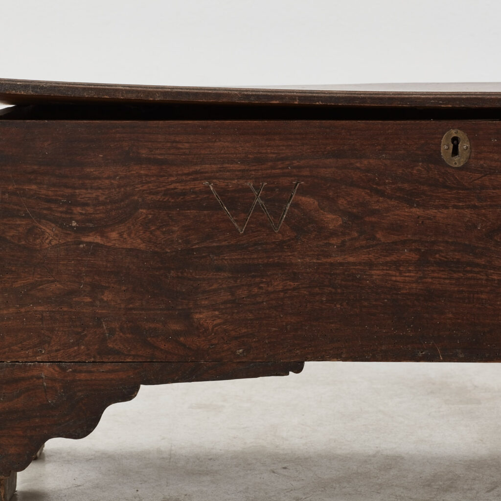 Antique elm coffer