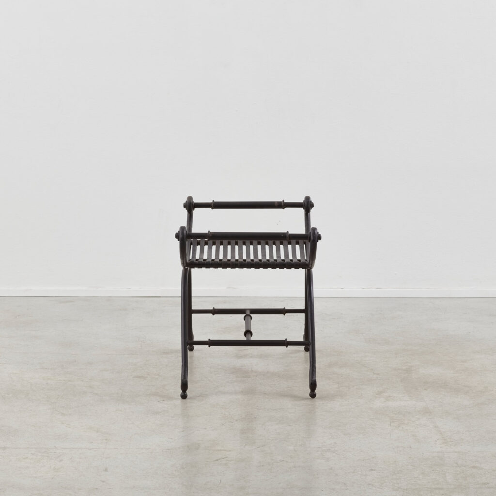 Pair of Regency-style metal garden seats