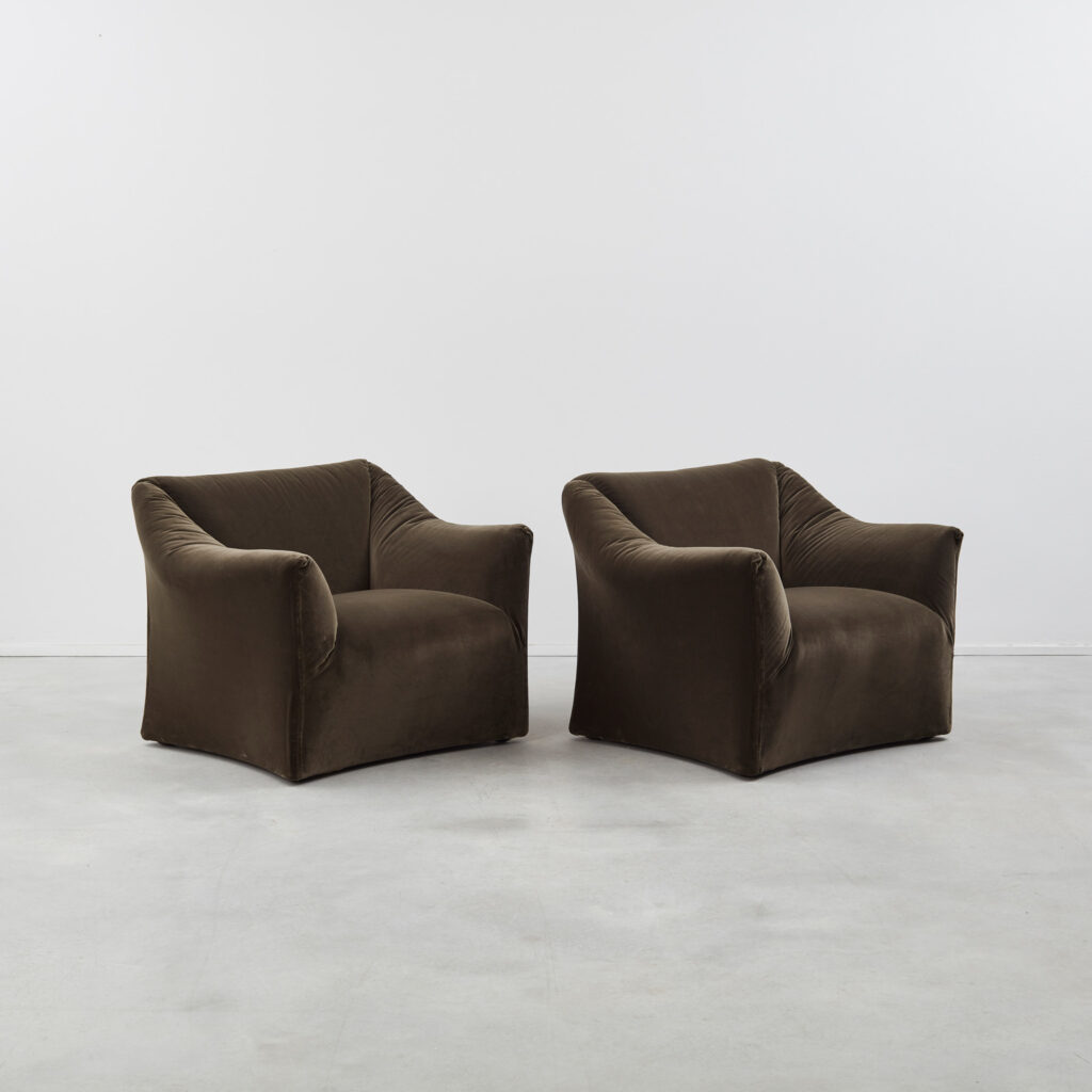 Mario Bellini pair of Tentazione armchairs