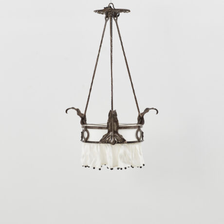 Art Nouveau wrought-iron chandelier