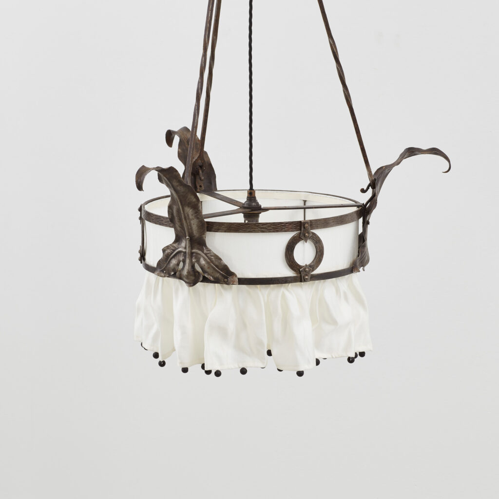 Art Nouveau wrought-iron chandelier