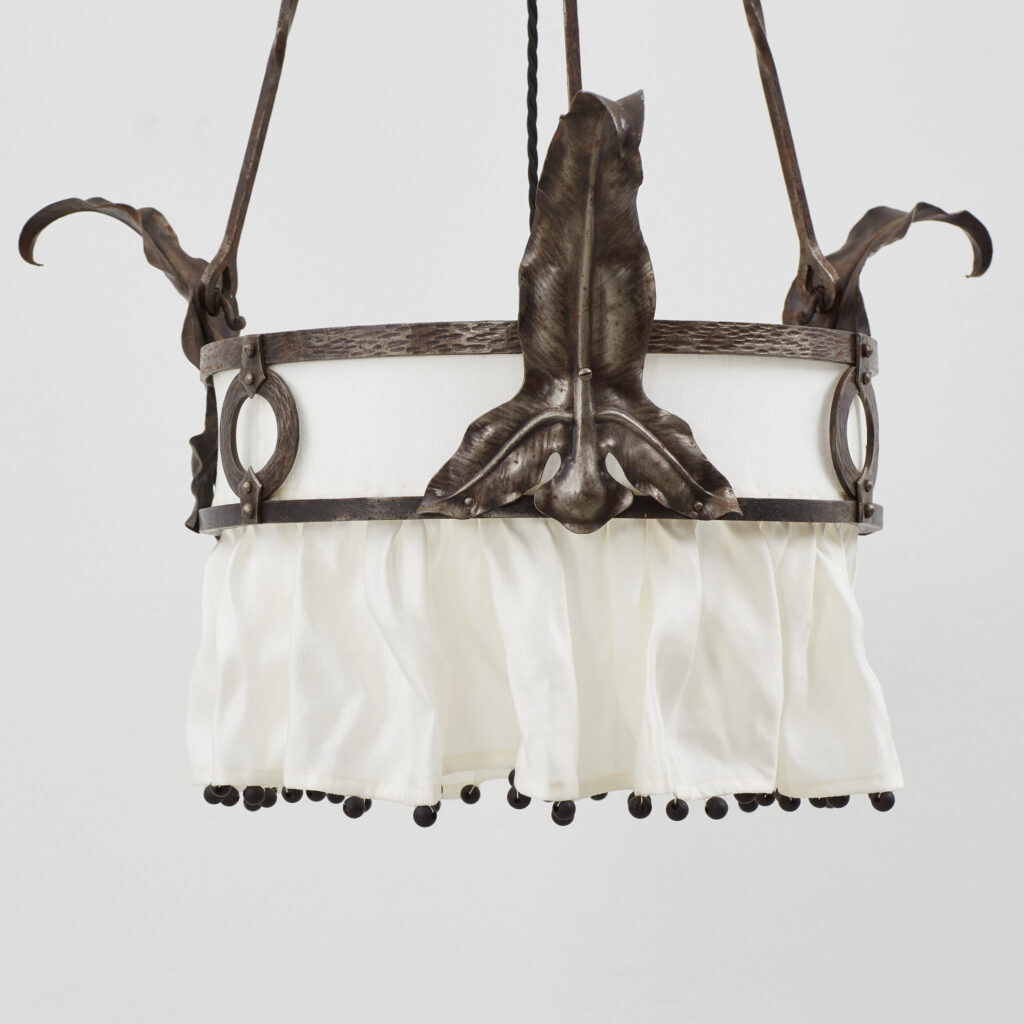 Art Nouveau wrought-iron chandelier