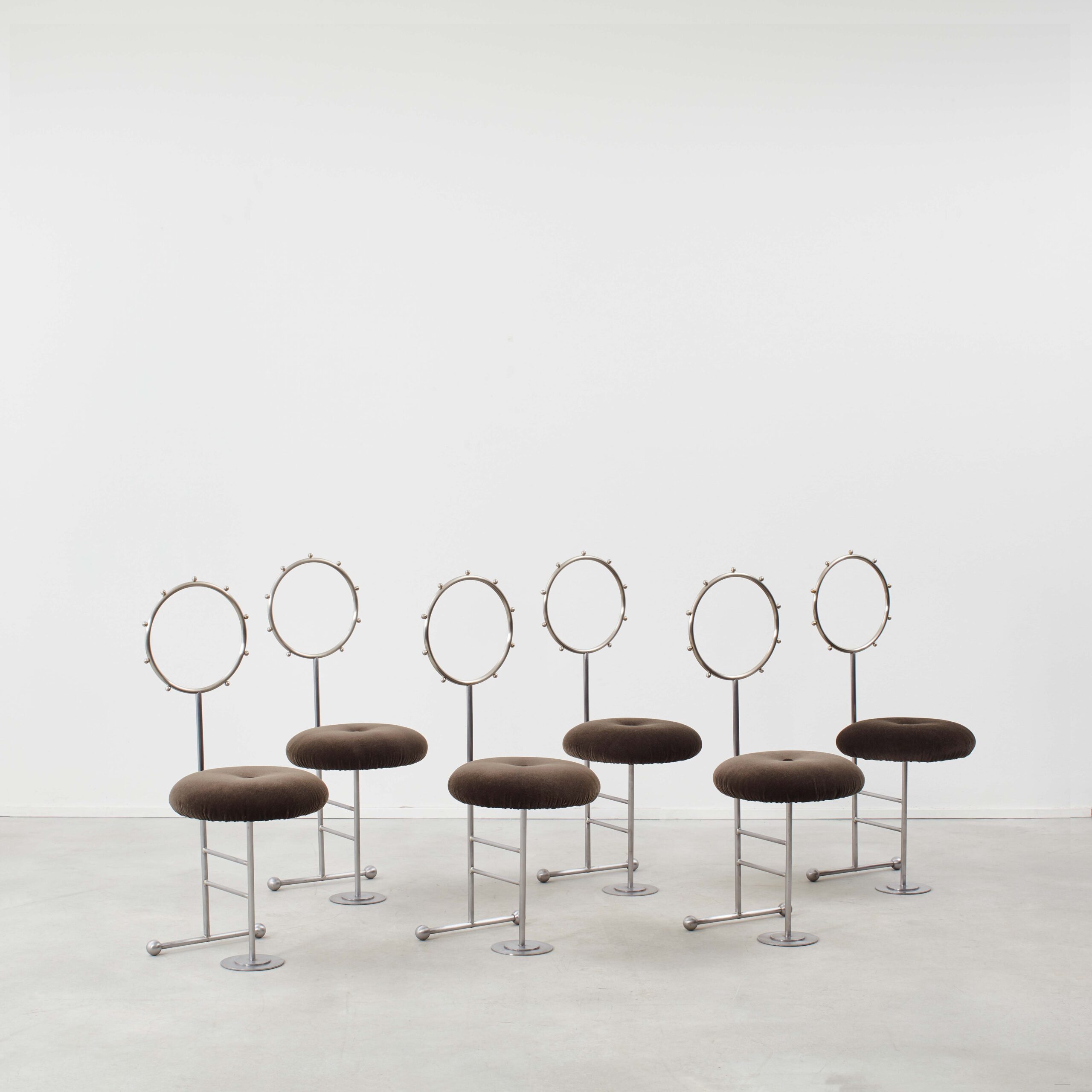 Luigi Serafini Set of six Santa dining chairs