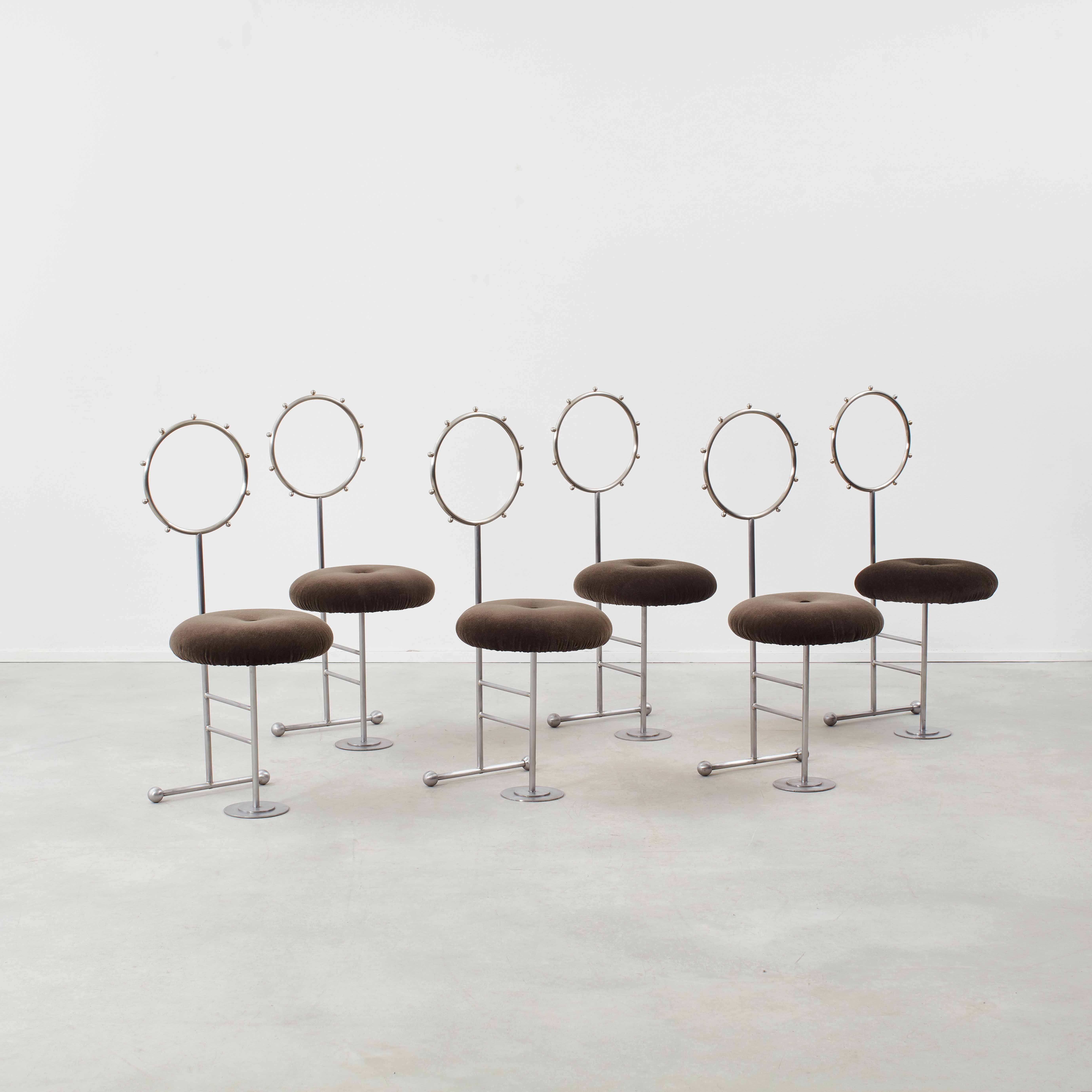 Luigi Serafini Set of six Santa dining chairs