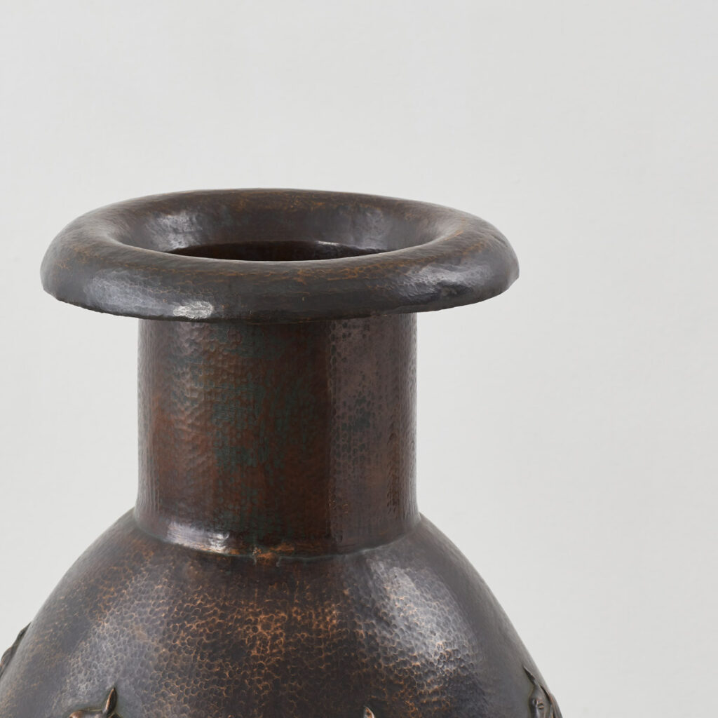 Angelo Bragalini large vase in copper